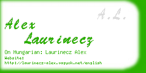 alex laurinecz business card